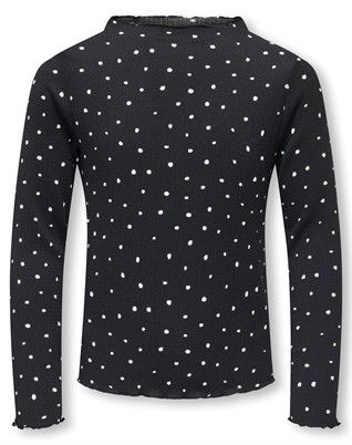 KOGMelia L/S Top - Black/Dots Cloud